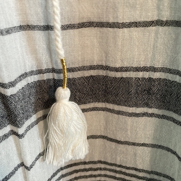 NWT Merona Striped Lightweight Spring Tunic with tassel tie - Picture 3 of 5